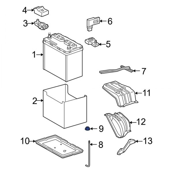 Battery Hold Down Nut