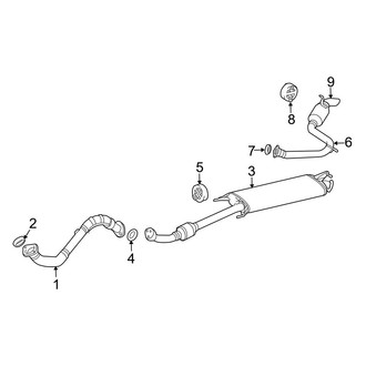 Toyota OE - Exhaust System - Exhaust Components (2.5L)