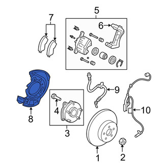 Toyota OE - Front Right Brake Dust Shield