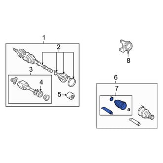 Toyota OE - Rear Right Outer CV Joint Boot Kit