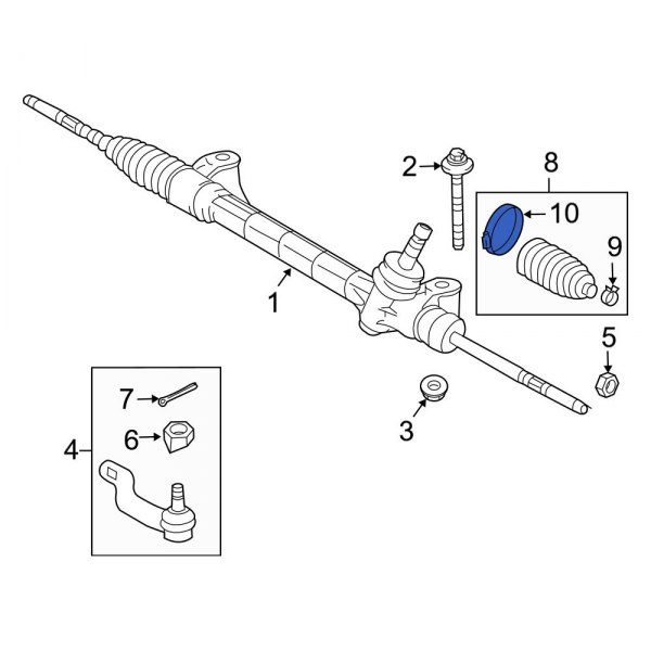 Rack and Pinion Bellows Clamp