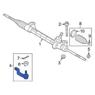 Toyota OE - Left Outer Steering Tie Rod End