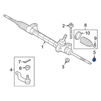 Toyota OE - Inner Steering Tie Rod Nut