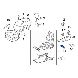 Toyota OE - Front Right Outer Seat Track Cover