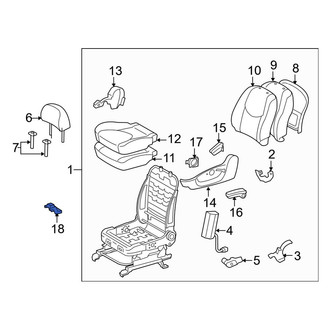 Toyota OE - Front Left Inner Seat Track Cover