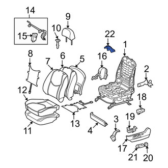 Toyota OE - Front Left Inner Seat Track Cover
