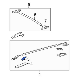 Toyota OE - Front Left Upper Roof Rack Cover