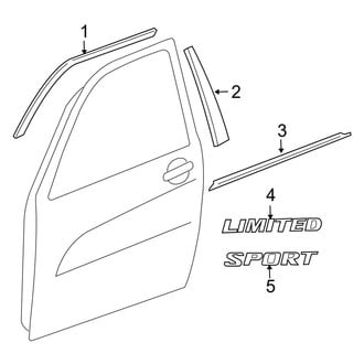 Toyota OE - Front Door - Exterior Trim (Gas)