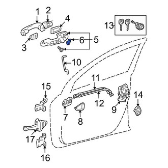 Toyota OE - Right Exterior Door Handle Base Clip