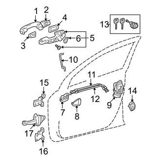 Toyota OE - Front Door - Lock & Hardware