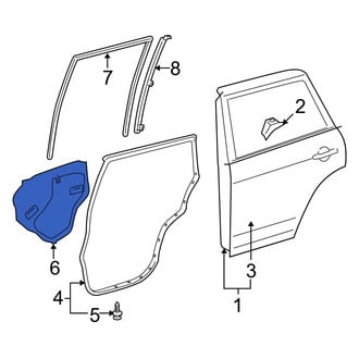 Toyota OE - Center Left Door Water Deflector