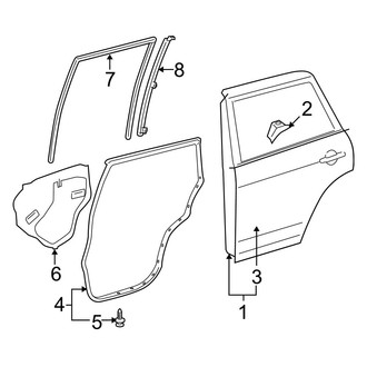 Toyota OE - Rear Door - Door & Components (Gas)