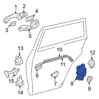 Toyota OE - Rear Right Door Latch Assembly