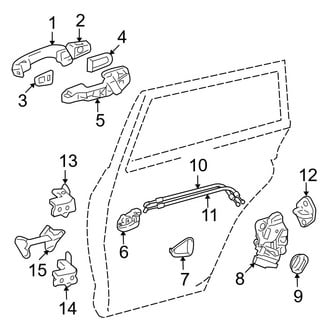 Toyota OE - Rear Door - Lock & Hardware (Gas)