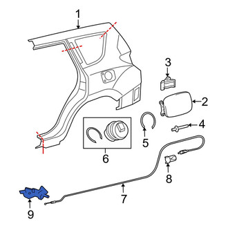 Toyota OE - Rear Fuel Door Release Handle