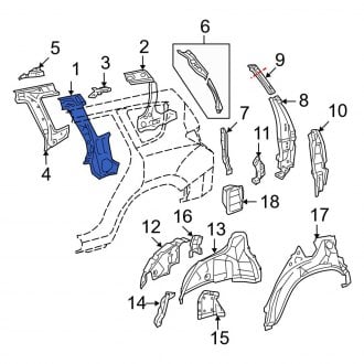 Toyota Oe Toyota Rav4 2 0l 2 4l 3 5l 07 Quarter Panel Inner Structure