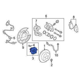 Toyota OE - Rear Right Wheel Bearing and Hub Assembly