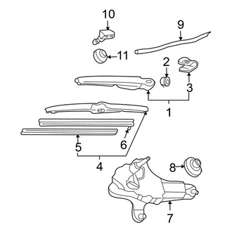 Toyota OE - Back Door - Wiper & Washer Components