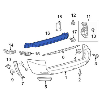 Toyota OE - Rear Bumper Cover Reinforcement Beam