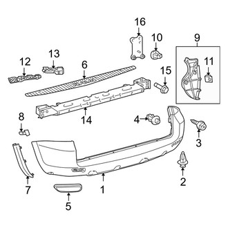 Toyota OE - Rear Bumper - Bumper & Components