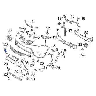 Toyota OE - Left Tow Eye Cap