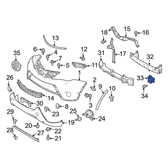 Toyota OE - Front Left Bumper Impact Bar Bracket