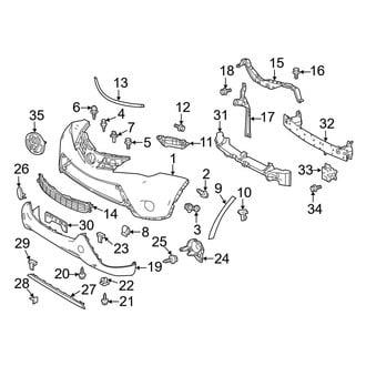 Toyota OE - Front Bumper & Grille - Bumper & Components