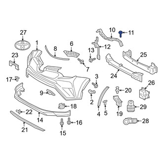 Toyota OE - Front Upper Bumper Cover Reinforcement Bolt