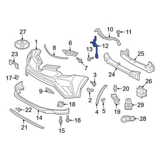 Toyota OE - Center Bumper Cover Reinforcement
