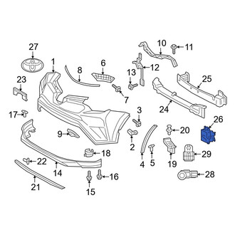 Toyota OE - Left Bumper Impact Bar Bracket