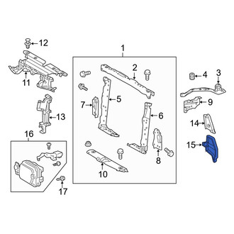 Toyota OE - Front Left Radiator Support Air Deflector