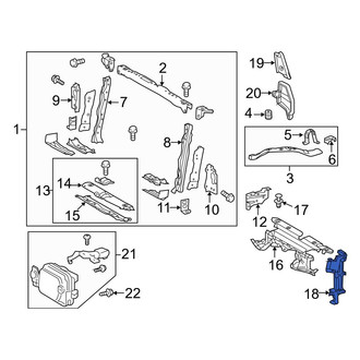 Toyota OE - Front Left Radiator Support Baffle