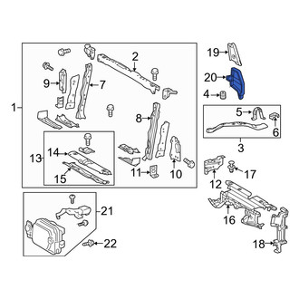 Toyota OE - Front Right Radiator Support Air Deflector