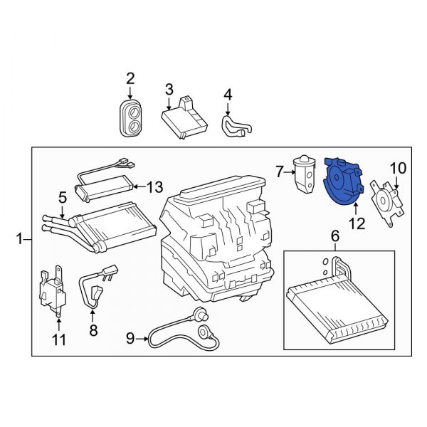 Toyota OE 8710642190 HVAC Blend Door Actuator