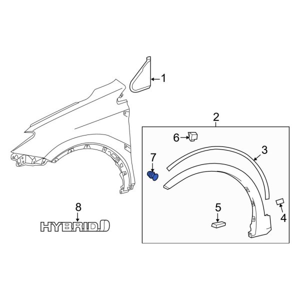 Wheel Arch Molding Clip