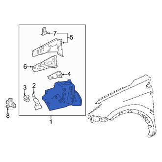 Toyota OE - Front Left Fender Apron Assembly