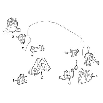 Toyota OE - Engine / Transaxle - Engine & Transmission Mounting (2.5L Gas)