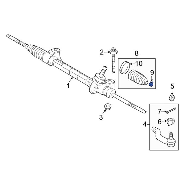 Rack and Pinion Bellows Clamp