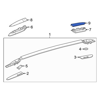 Toyota OE - Rear Left Upper Roof Rack Cover