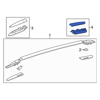 Toyota OE - Rear Left Roof Rack Cover
