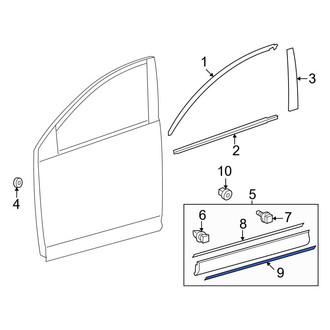 Toyota OE - Lower Door Molding Gasket