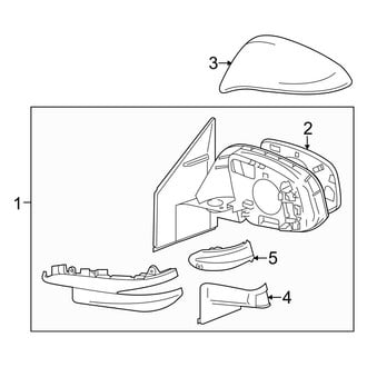 Toyota OE - Front Door - Outside Mirrors (Japan Built, With Signal Lamp), (FULL HYBRID EV-GAS (FHEV) / Gas)