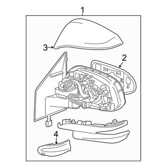 Toyota OE - Front Door - Outside Mirrors (Canada Built, With Signal Lamp), (FULL HYBRID EV-GAS (FHEV) / Gas)