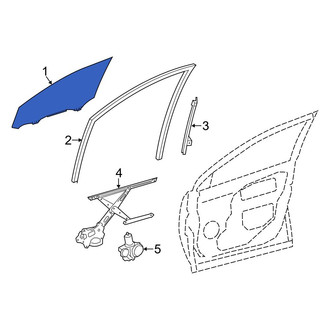 Toyota OE - Rear Left Door Glass