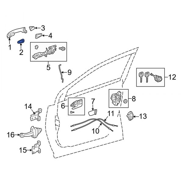 Exterior Door Handle Gasket