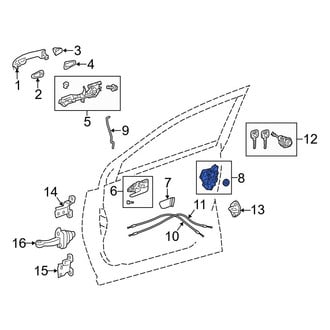 Toyota OE - Front Right Door Latch Assembly