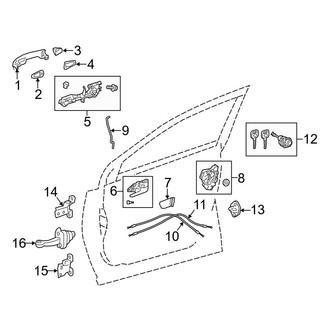 Toyota OE - Front Door - Lock & Hardware