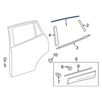 Toyota OE - Rear Left Upper Black Out Tape