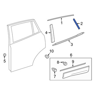 Toyota OE - Rear Left Lower Black Out Tape