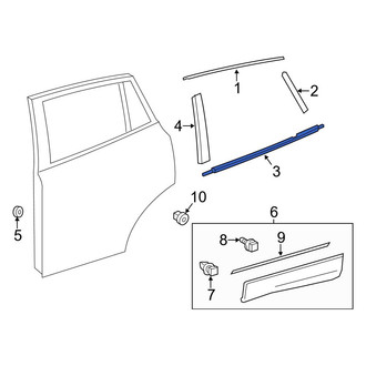 Toyota OE - Right Door Belt Molding